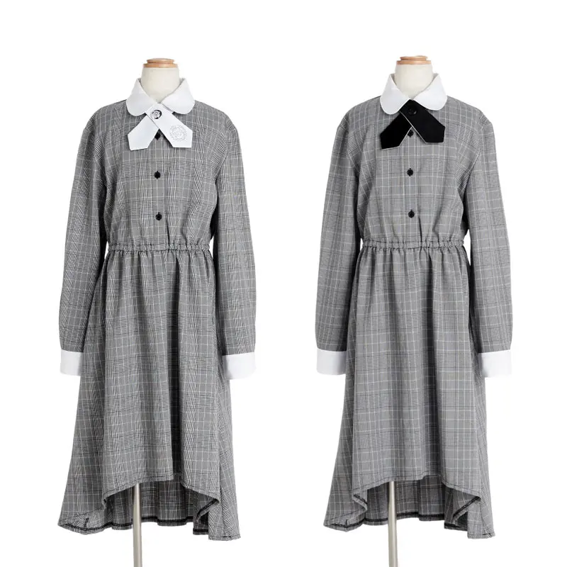 [女児スーツ]リバーシブルケープとチェックワンピアンサンブル/HS53