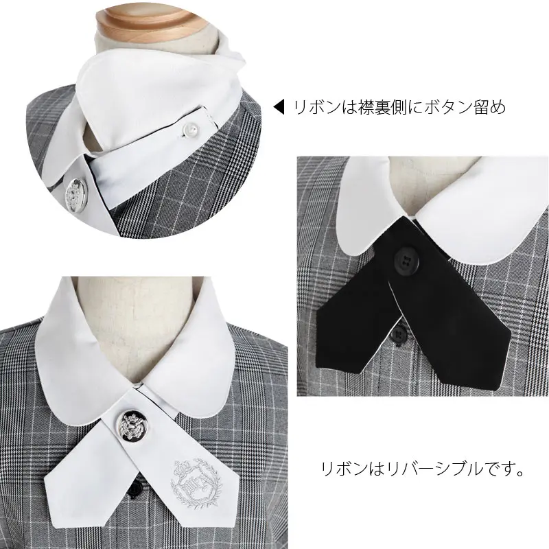 [女児スーツ]リバーシブルケープとチェックワンピアンサンブル/HS53