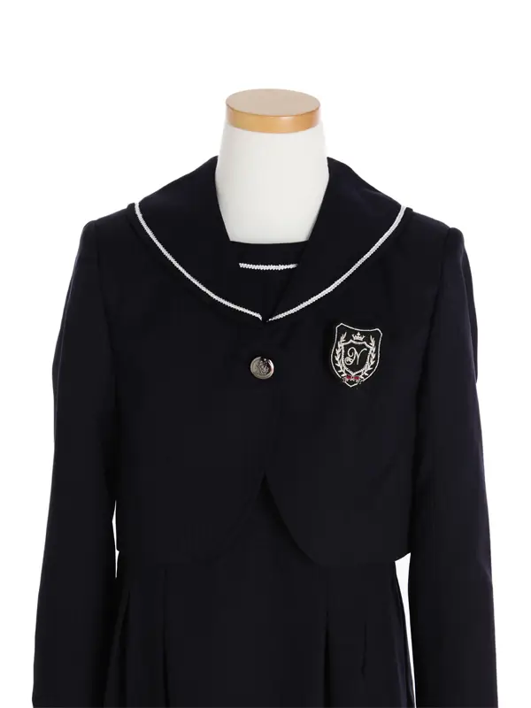 [女児スーツ]紺ボレロJKとワンピーススーツ/HS55