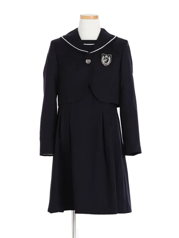 [女児スーツ]紺ボレロJKとワンピーススーツ/HS55