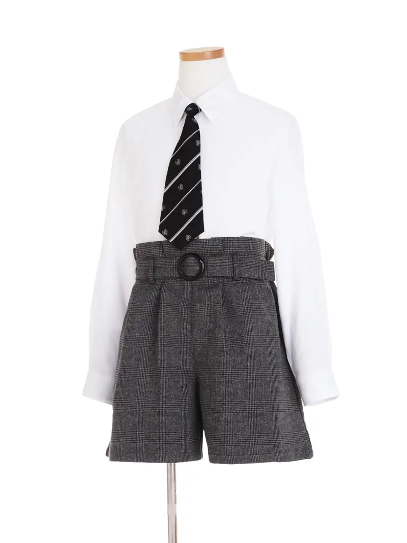 [女児スーツ]グレンチェックジャケット＆キュロット/HS58