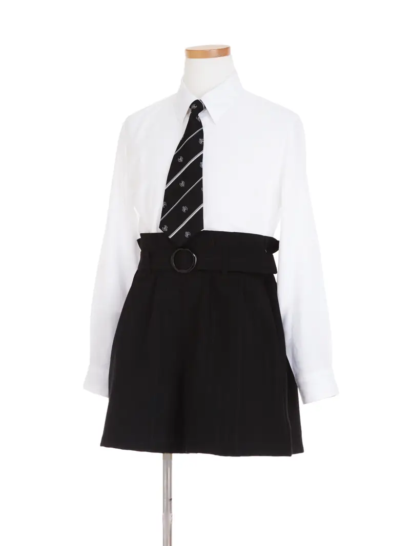 [女児スーツ]黒ラメストライプ＆キュロット/HS59