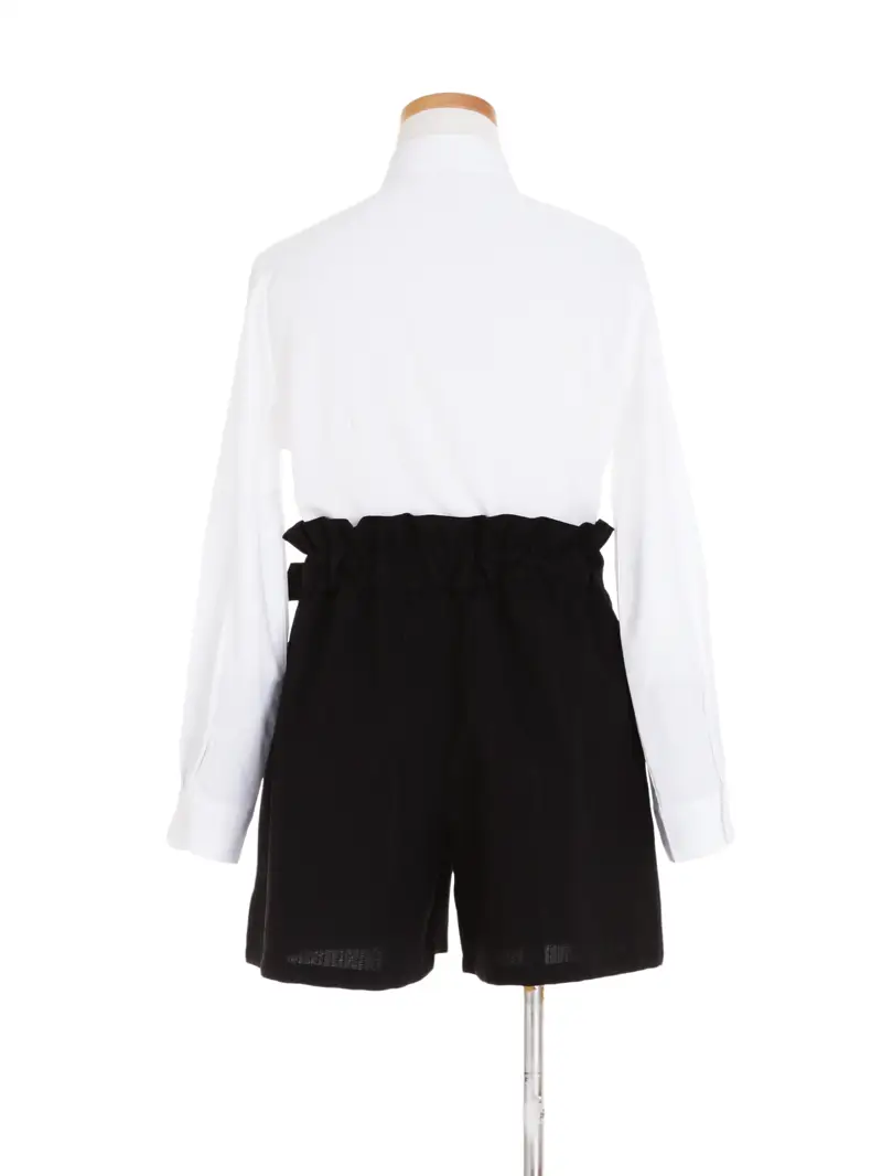 [女児スーツ]黒ラメストライプ＆キュロット/HS59