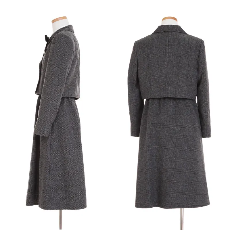 [女児スーツ]グレンチェック×ミディスカート/HS60