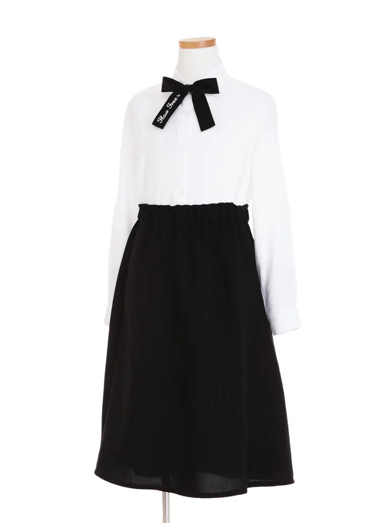 [女児スーツ]黒ラメストライプ＆ミディスカート/HS61