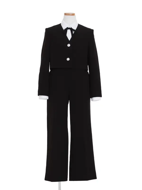 [女児スーツ]長ズボン/黒パンツスーツ/HS62