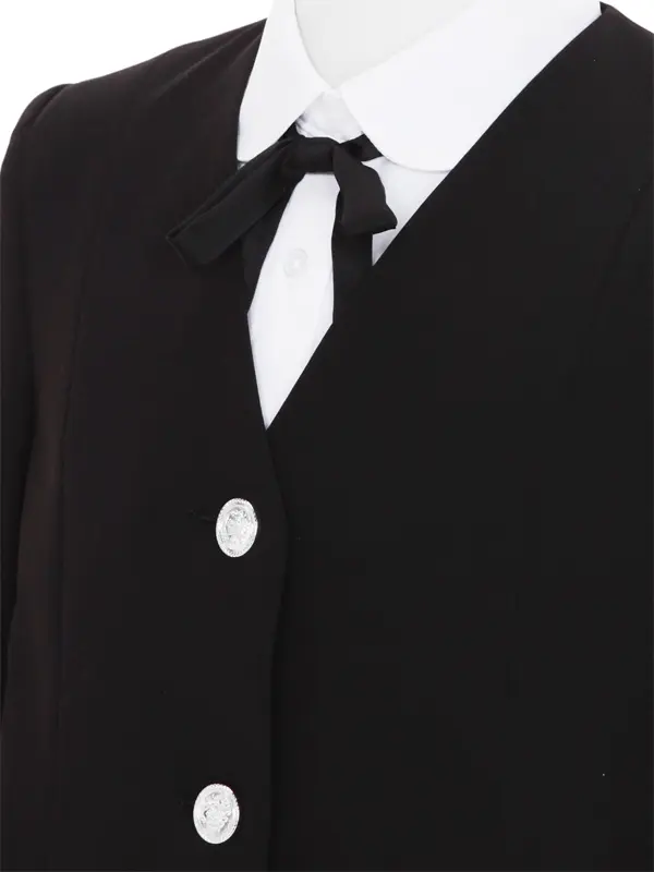 [女児スーツ]長ズボン/黒パンツスーツ/HS62