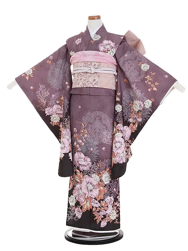 1/2成人式ｼﾞｭﾆｱ着物JILL STUART ｱﾈﾓﾈﾌﾞﾗｳﾝ1001