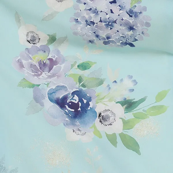 ジュニア着物(10歳)女の子 ICHIHA 水色 ガーデン 1011