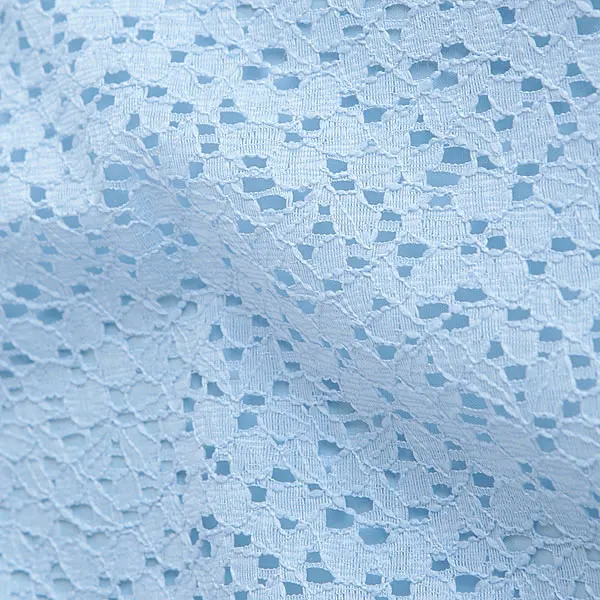 ジュニア着物 レース ブルー 結び帯 8001