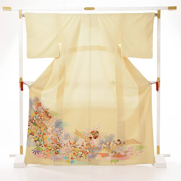 色留袖レンタル704JAPANSTYLEｲｴﾛｰ鼓