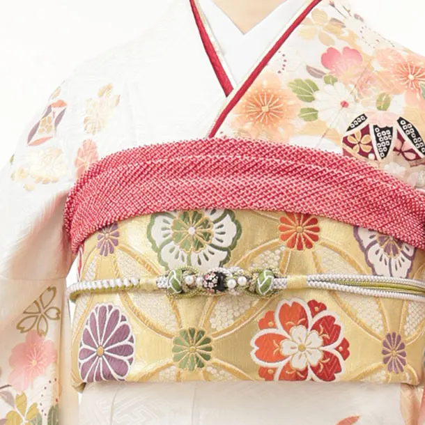 振袖レンタル1475 白地 菊花づくし