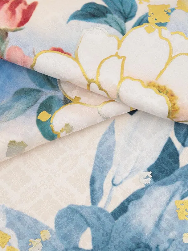 振袖レンタル1483 クリームピンク パステル花