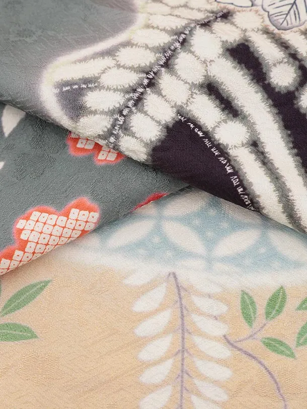 振袖レンタル1488 薄赤地 辻が花調