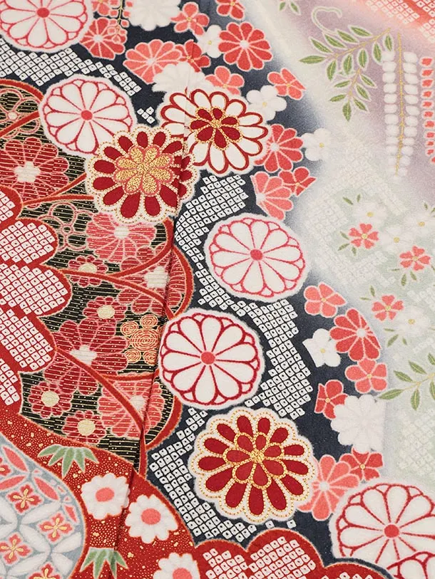 振袖レンタル1489 多色 古典菊花