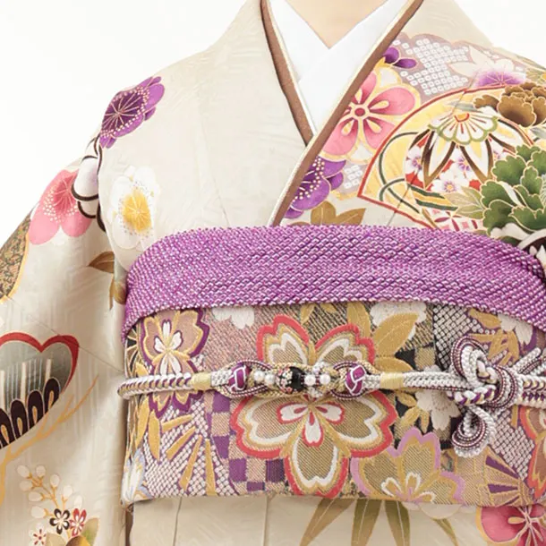 振袖レンタル1502 ペールグリーン 貝桶 花づくし