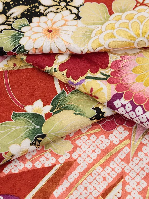 振袖レンタル1507 朱赤地 花づくし