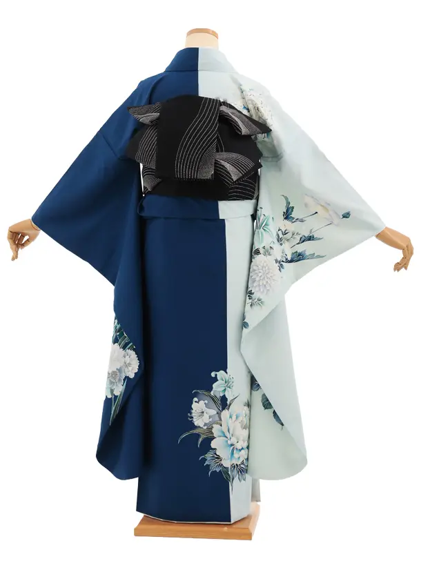 振袖レンタル1562　華徒然 水色青牡丹花づくし