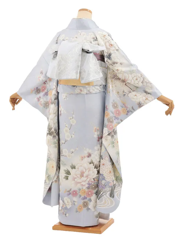 振袖レンタル1591　ペールパープル 花づくし