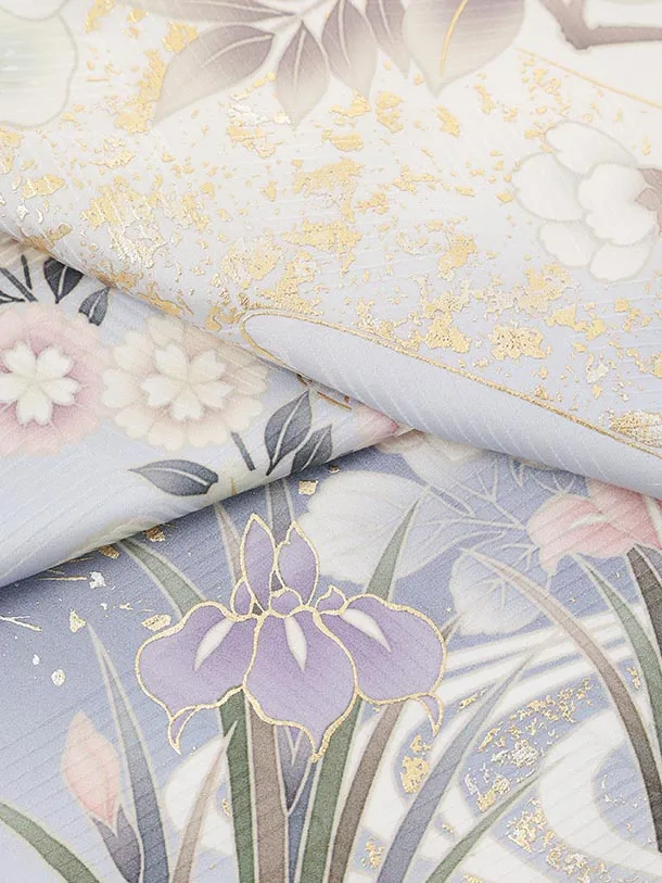 振袖レンタル1591　ペールパープル 花づくし