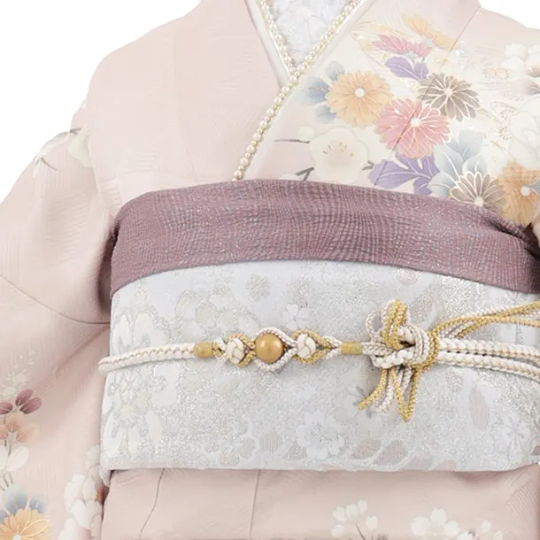 振袖レンタル1592　ペールピンク 花づくし