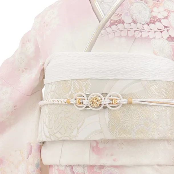 振袖レンタル1599　ピンク白ぼかしラメ 辻が花調