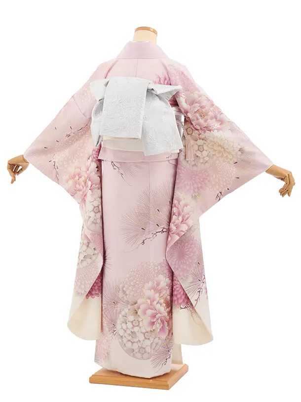 振袖レンタル1617　九重　パープルピンク　ぼたん菊