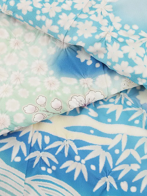 訪問着t1348 水色 おぼろ調