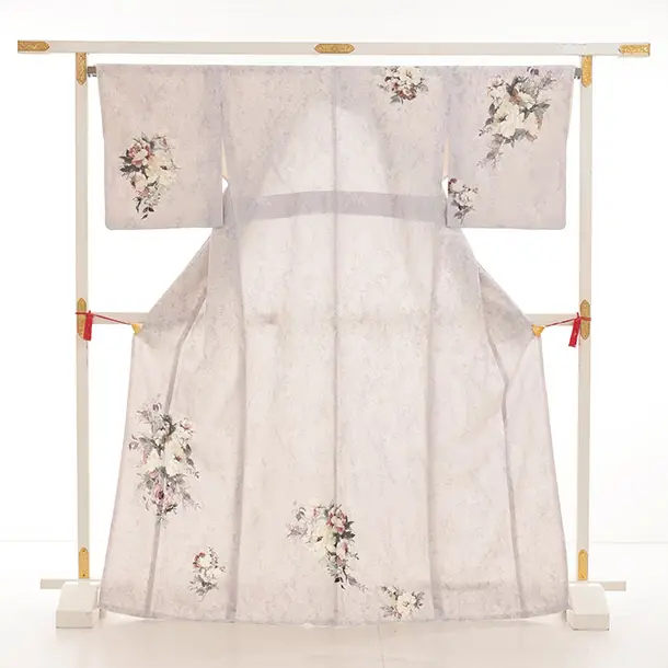 訪問着t1495 JAPAN STYLE ラベンダー 洋花