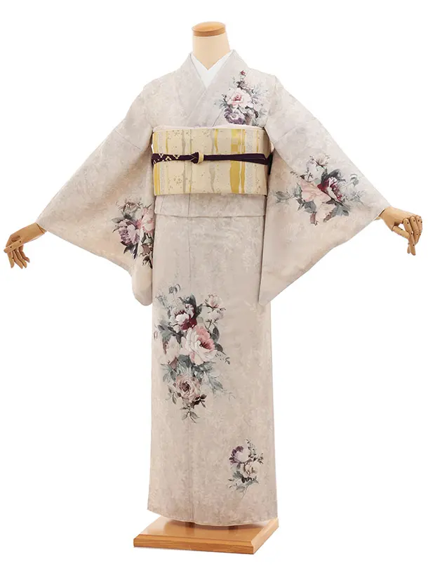 訪問着t1496 JAPAN STYLE ピンク 洋花