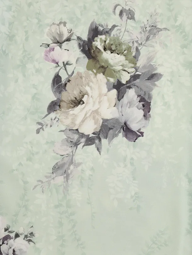 訪問着t1497 JAPAN STYLE ペールミント 洋花