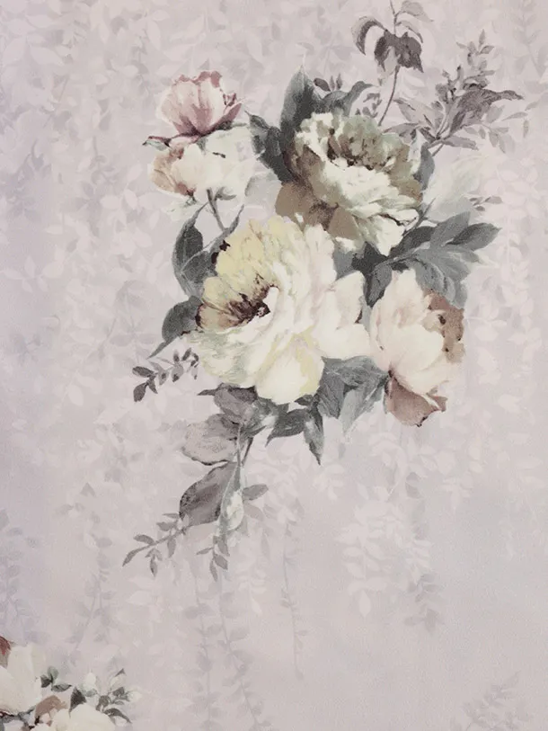 訪問着tQ1504 JAPAN STYLE ラベンダー 洋花