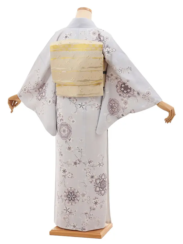 訪問着t1508 淡ブルーパープル 唐花