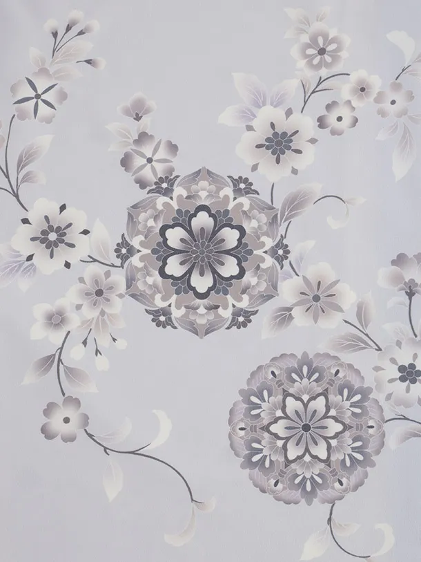 訪問着t1508 淡ブルーパープル 唐花