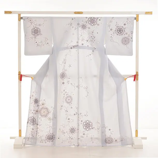 訪問着t1508 淡ブルーパープル 唐花