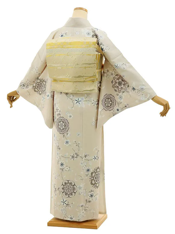 訪問着t1509 ベージュ 唐花