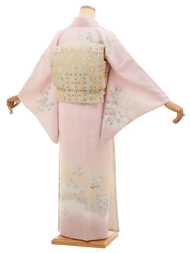訪問着t1521 式部浪漫 ピンク 雲草花