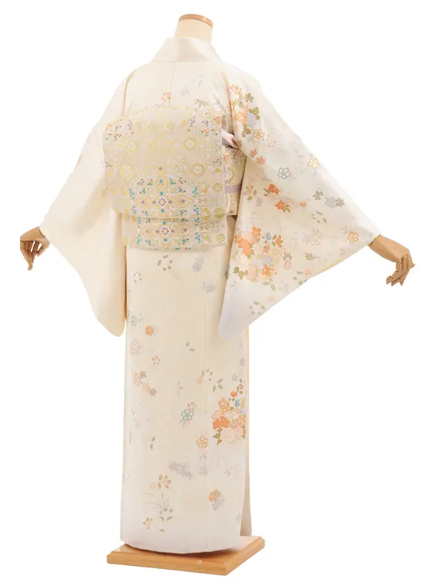 訪問着t1580 クリーム 雪輪桜