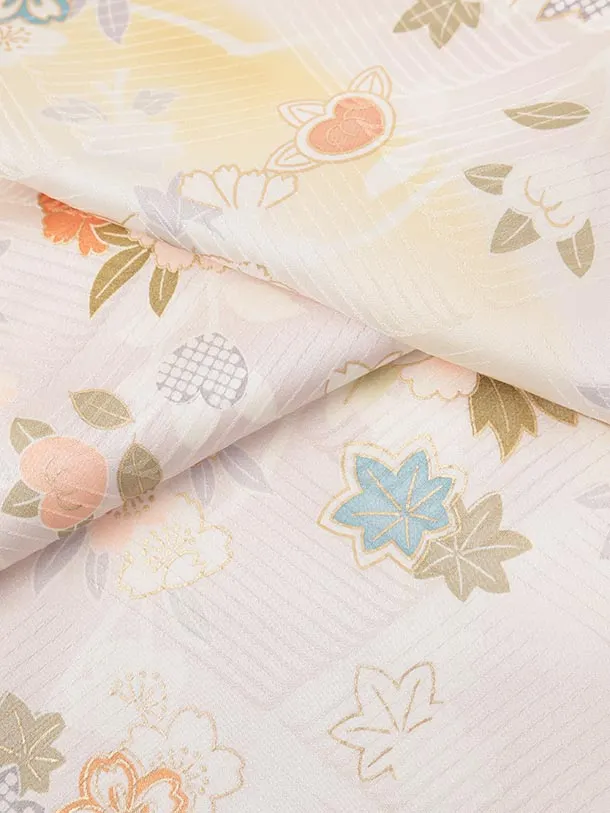 訪問着t1584 薄ピンクパープル 桜に花紋