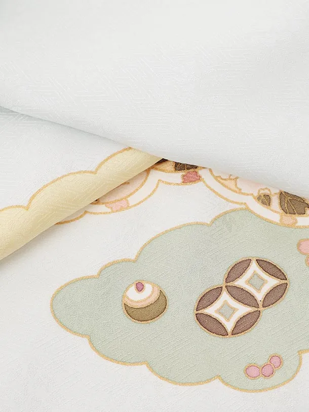 訪問着t1588 藤井寛 淡水色 春秋風景