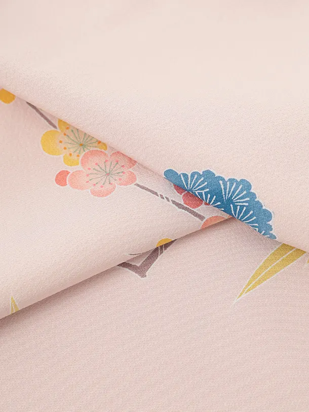 訪問着t1591 清染居 上野街子 ピンクぼかし 松竹梅文様