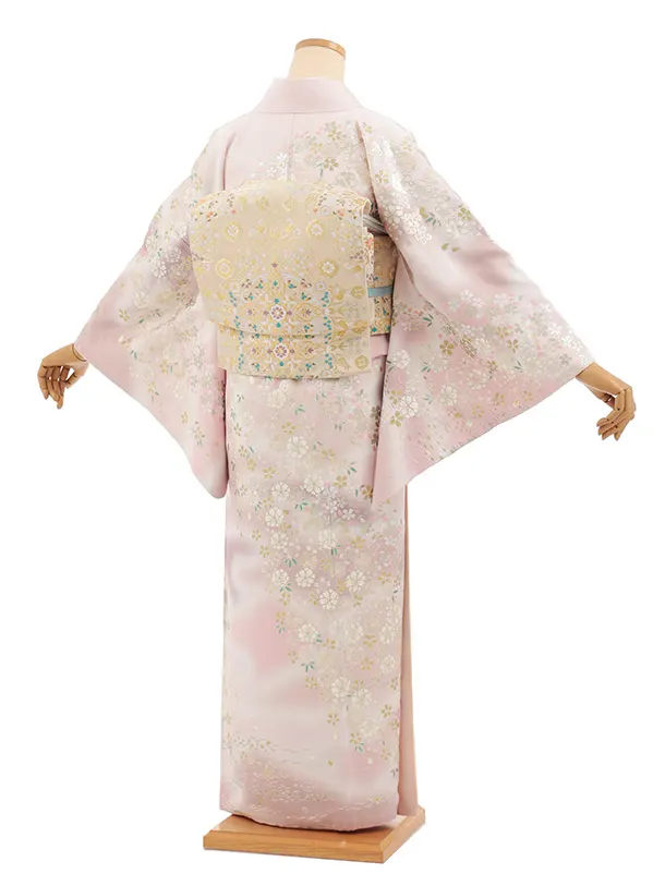 訪問着t1613 桂由美 ピンクぼかし 桜