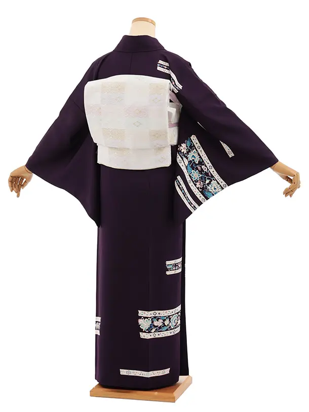 訪問着t1620 白木染匠 横段 正倉院 更紗