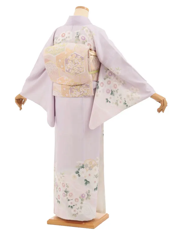 訪問着tｔ1627(トールサイズ) 式部浪漫 ラベンダー 菊花雪輪