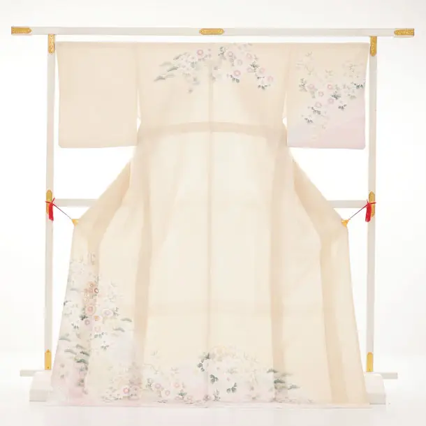 訪問着tｔ1628(トールサイズ) 式部浪漫 クリームベージュ 菊花雪輪