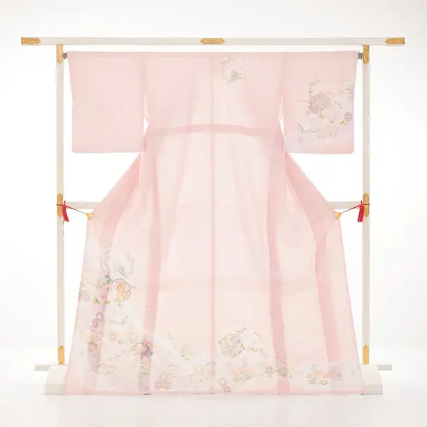 訪問着t1699 ピンク  宝菊 道長