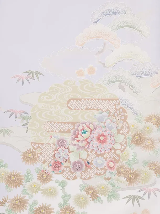 訪問着t1704 ラベンダー  茶や辻