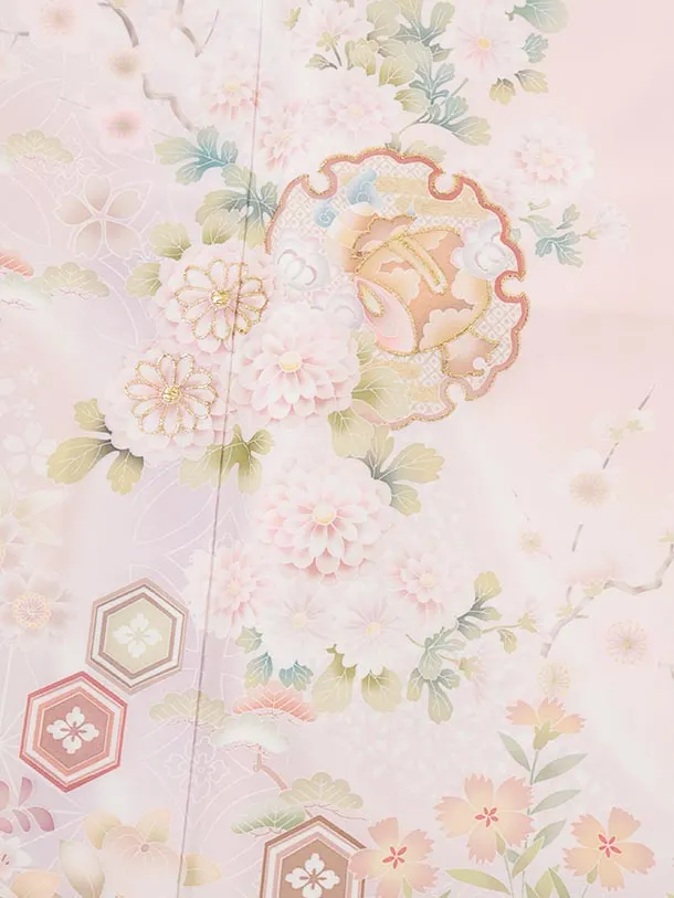 訪問着tt1716(トールサイズ)ピンク 宝菊 道長