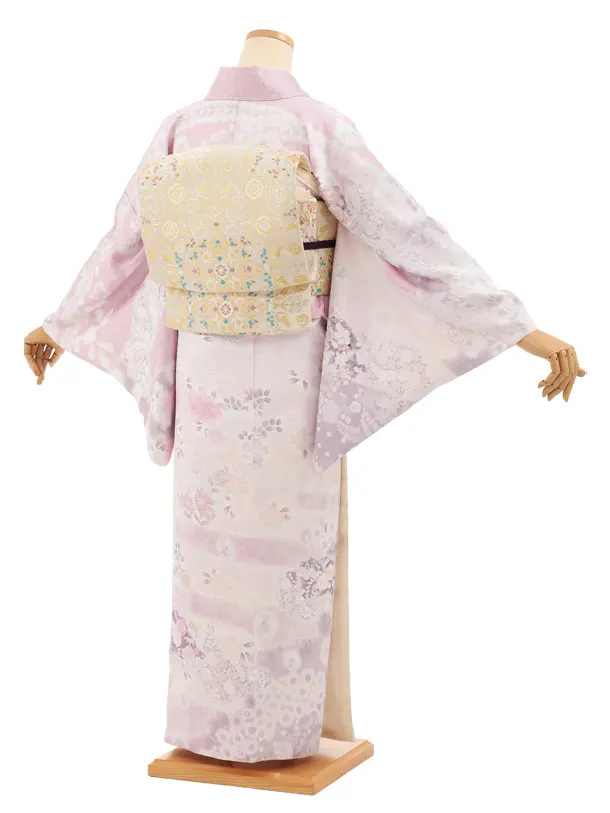 訪問着tt1731(トールサイズ)パープルピンク 辻が花調 かすみ