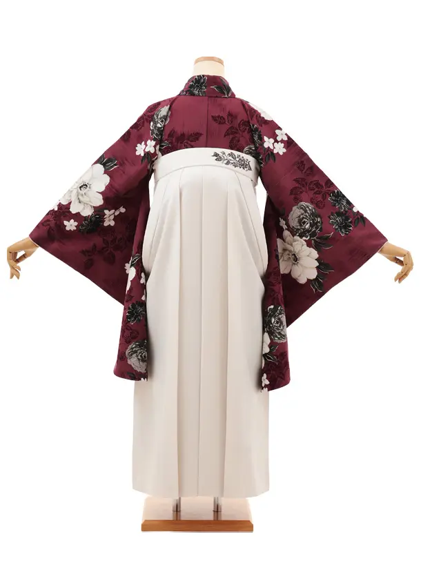卒業袴T102　JILLSTUART バーガンディくちなし×アイボリー